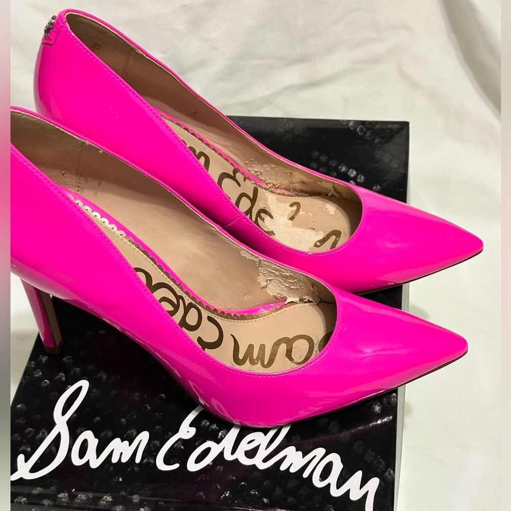 Sam Edelman Neon Fuchsia Heels - Picture 6 of 10